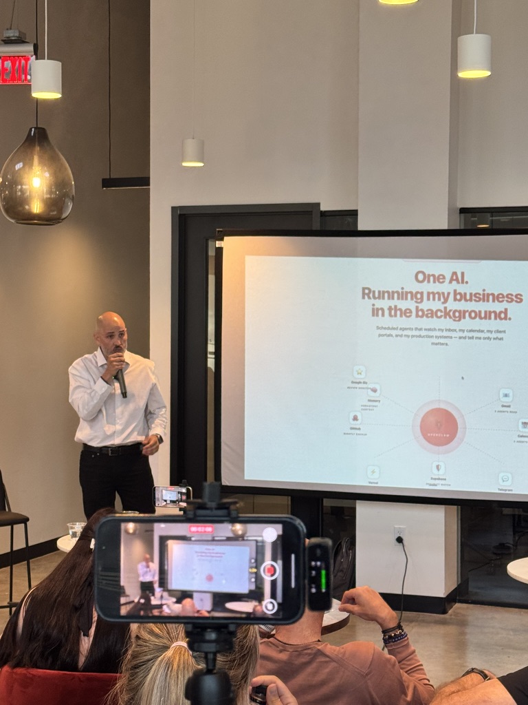 A screen view of Antonio teaching a managed AI agent model